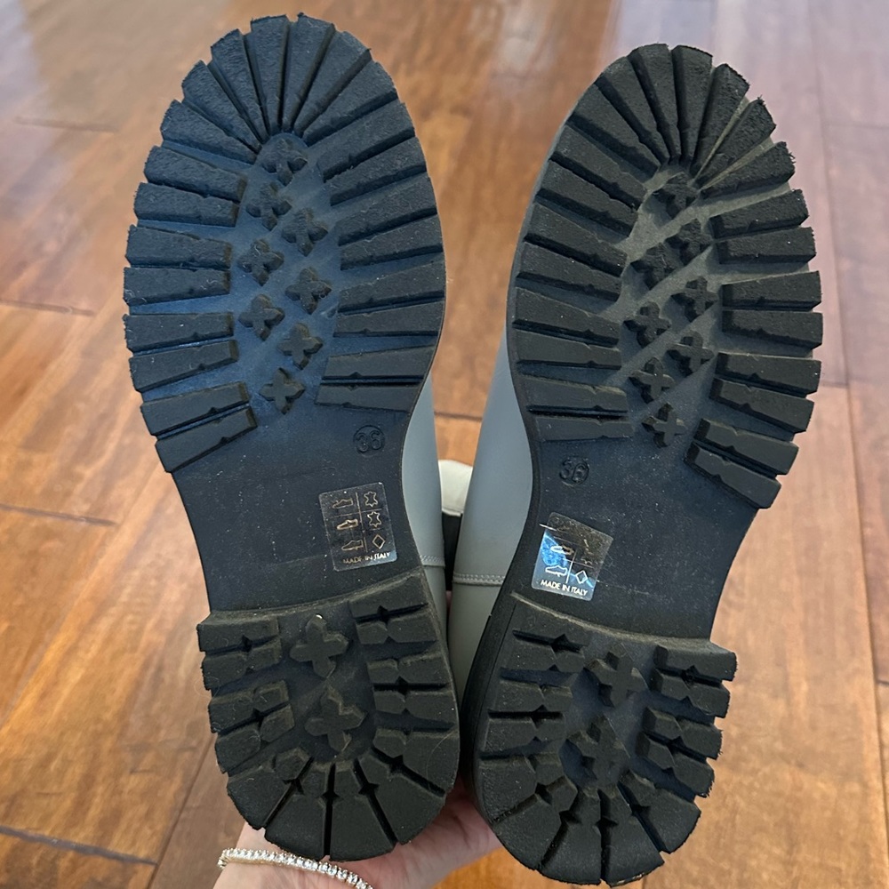 Pinko Gray Natalie Stivale Lug Boots Sz 36 or 6 - Picture 12 of 16